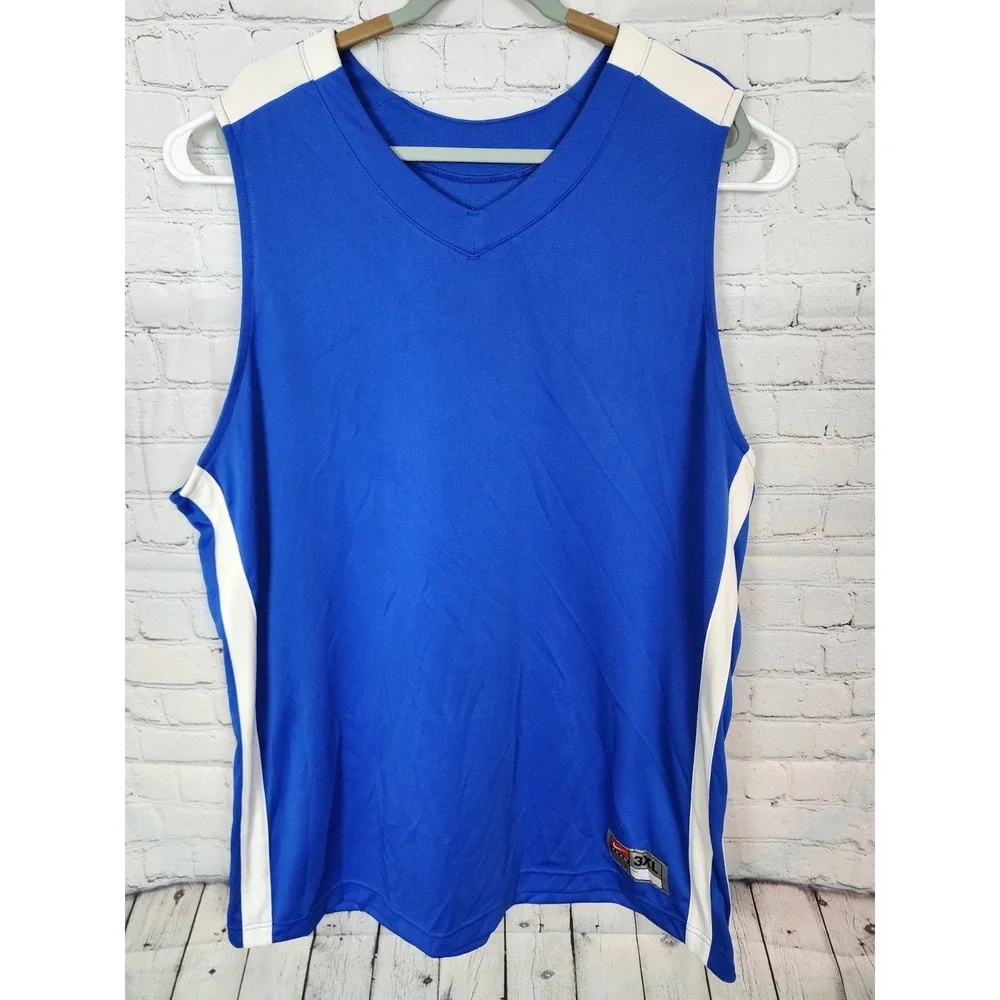 Vintage Nike Dri Fit Athletic Basketball Tank Top Jersey Men's Sz 3XL Blue Team